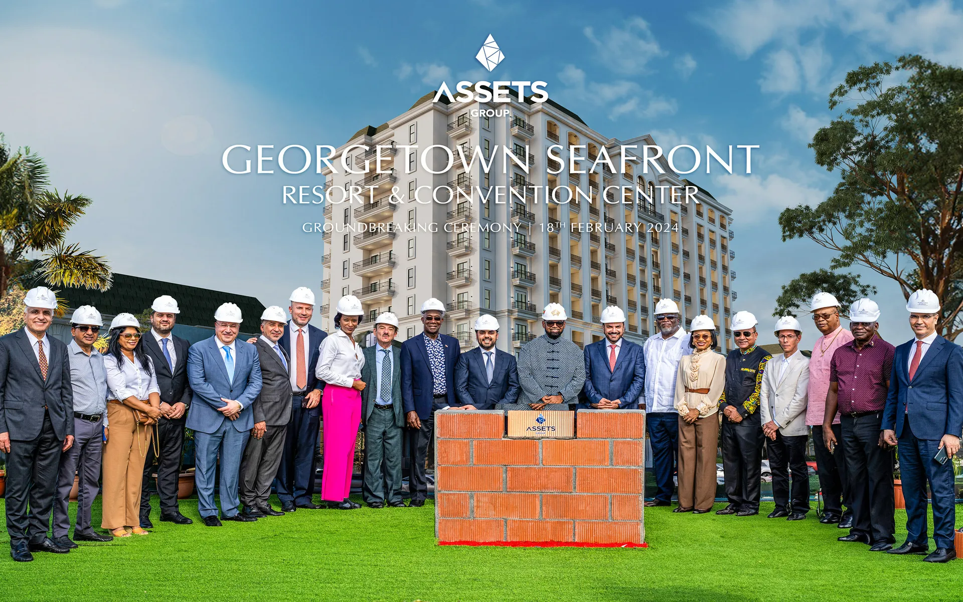 Qatari Power International Holding hosts the groundbreaking ceremony for a major resort and convention center in Guyana