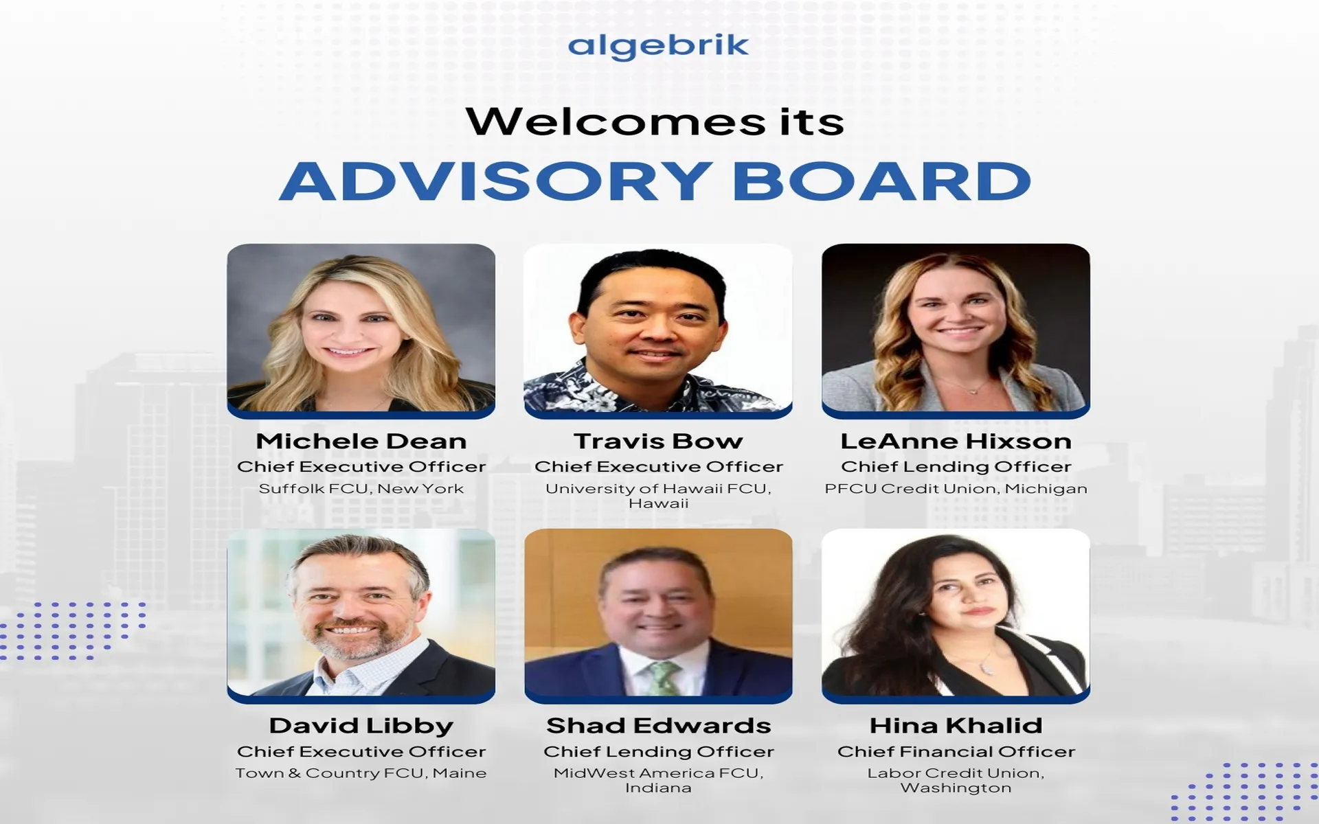 Algebrik AI Announces Visionary Advisory Board to Transform the Future of Lending