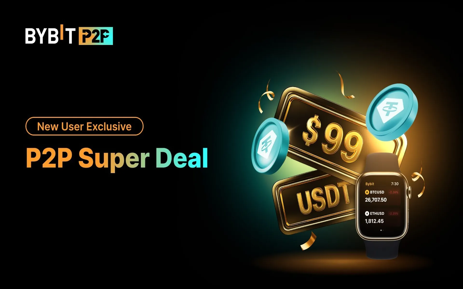 Bybit Launches P2P Super Deal With 99% Off and Apple Watch Prizes for New Users