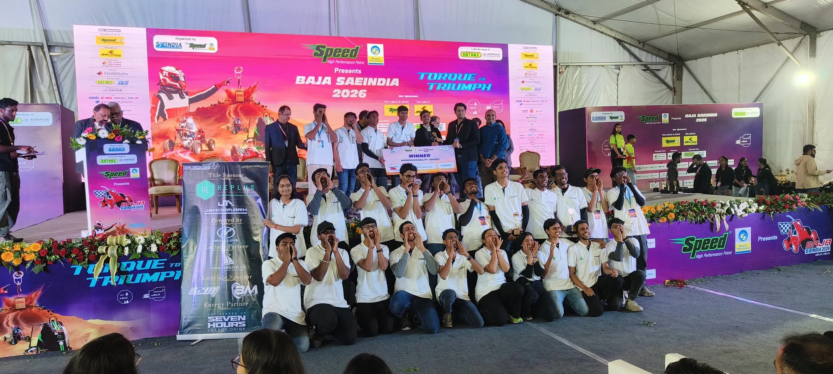 REPLUS Engitech Powers Team Predators Racing from DY Patil College of Engineering at eBAJA SAEINDIA 2026