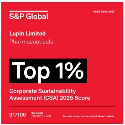 Lupin Ranks No. 1 Globally in Pharma; Tops All Sectors in India in S&amp;P ESG Assessment 2025