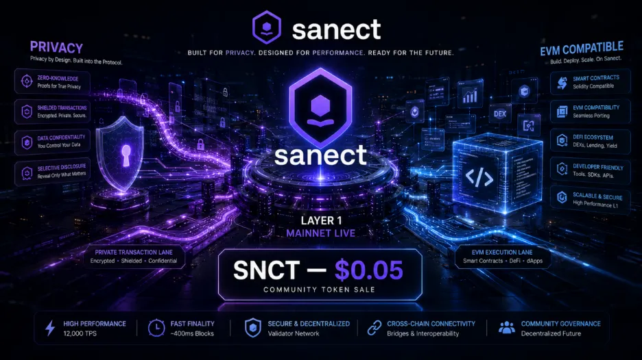 Sanect Announces Continued Expansion of Live Layer 1 Ecosystem as SNCT Community Sale Remains Open