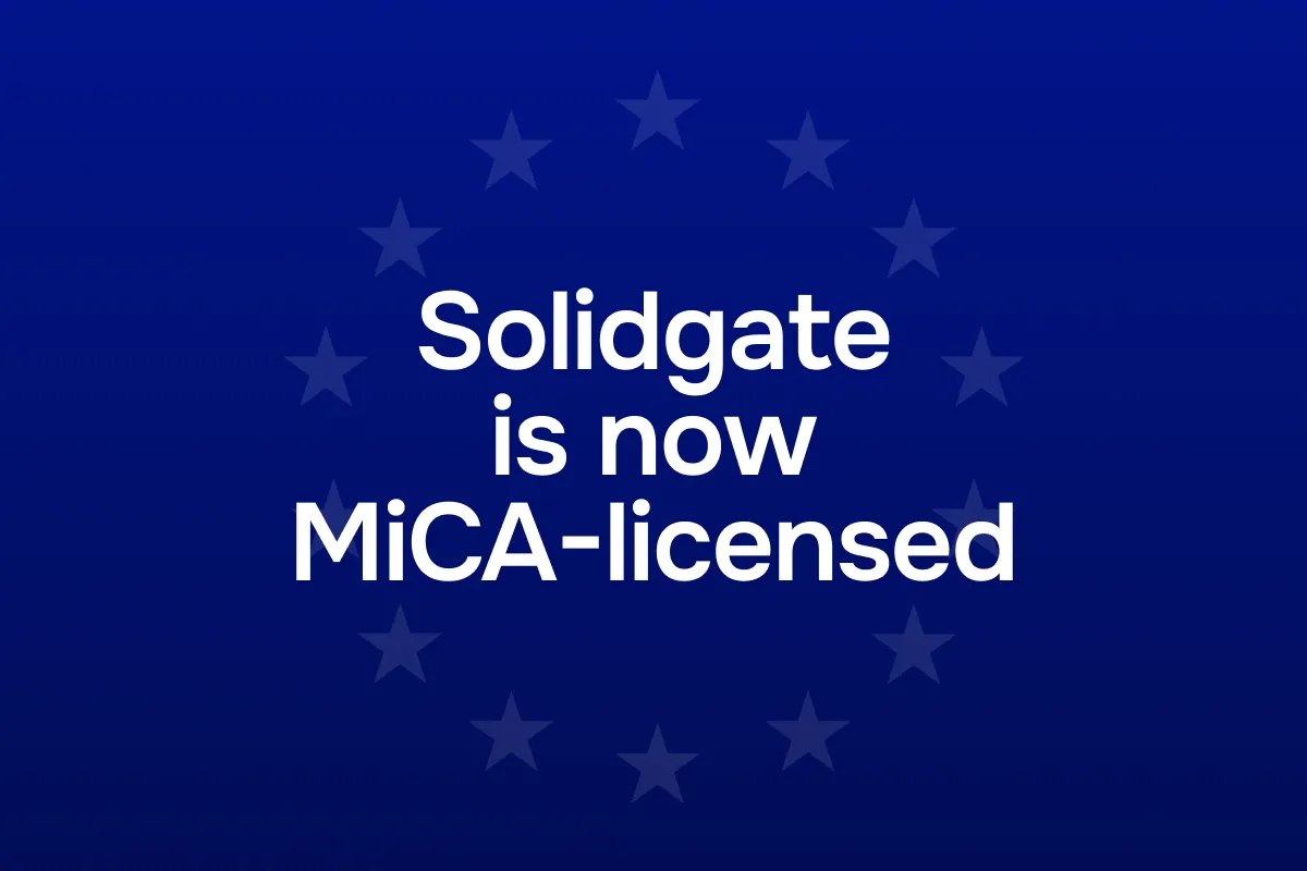 Solidgate Secures MiCA Authorization as a Crypto-Asset Service Provider